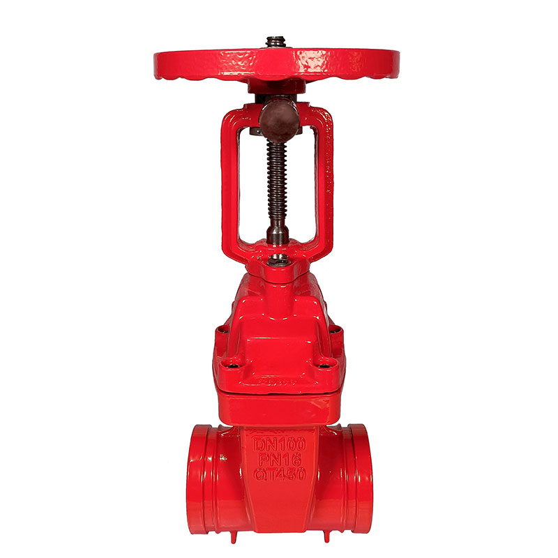 Grooved Gate Valve with Lock & Rising Stem